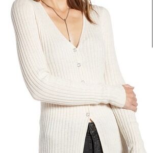 Something Navy Wool Blend Cardigan